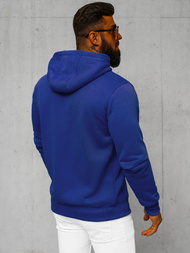 Vīriešu džemperis ar kapuci kobalta OZONEE JS/2008Z