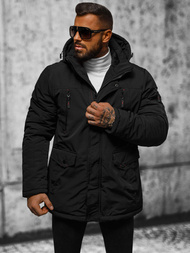 Vīriešu ziemas jaka melna OZONEE JS/5M718/392