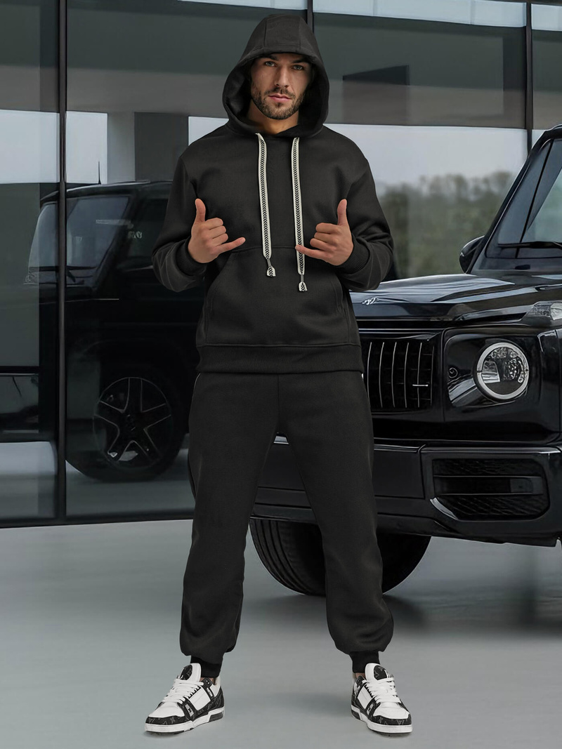 Vīriešu treniņtērps melns OZONEE O/3C582AB