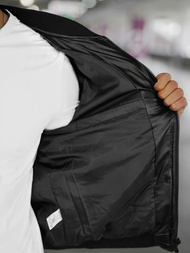 Vīriešu ādas virsjaka melna OZONEE O/11Z8099Z