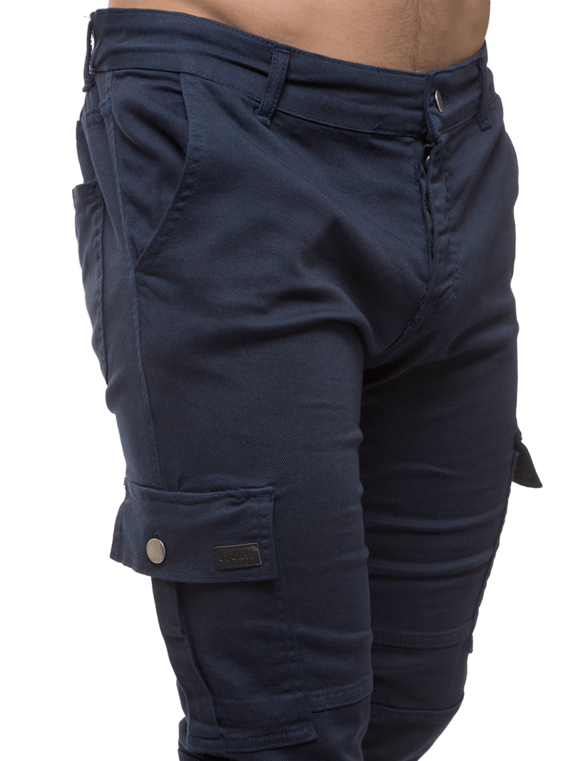 Vīriešu chino jogger bikses tumši zilas OZONEE G/2039