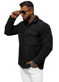 Vīriešu krekls melns OZONEE O/GOM23040