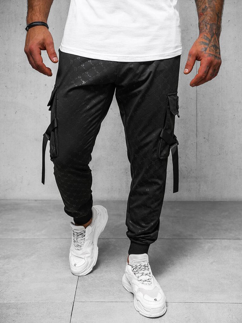 Vīriešu sporta bikses melnas OZONEE O/PS6021