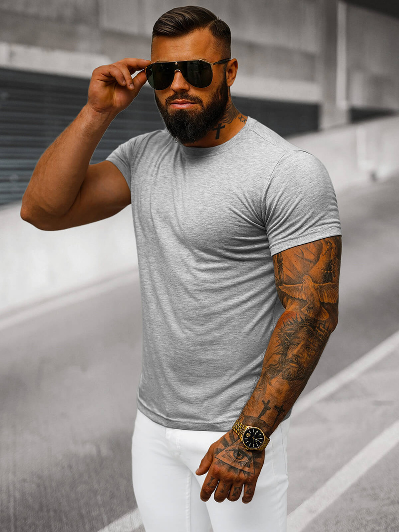 Vīriešu T-krekls Pelēks OZONEE JS/712005Z