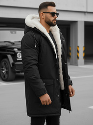 Vīriešu parka melna OZONEE JS/5M120/392Z