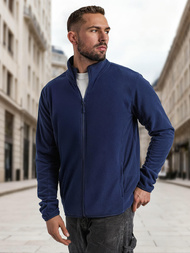 Vīriešu džemperis rāvējslēdzēju tumši zils OZONEE JS/HH016/25