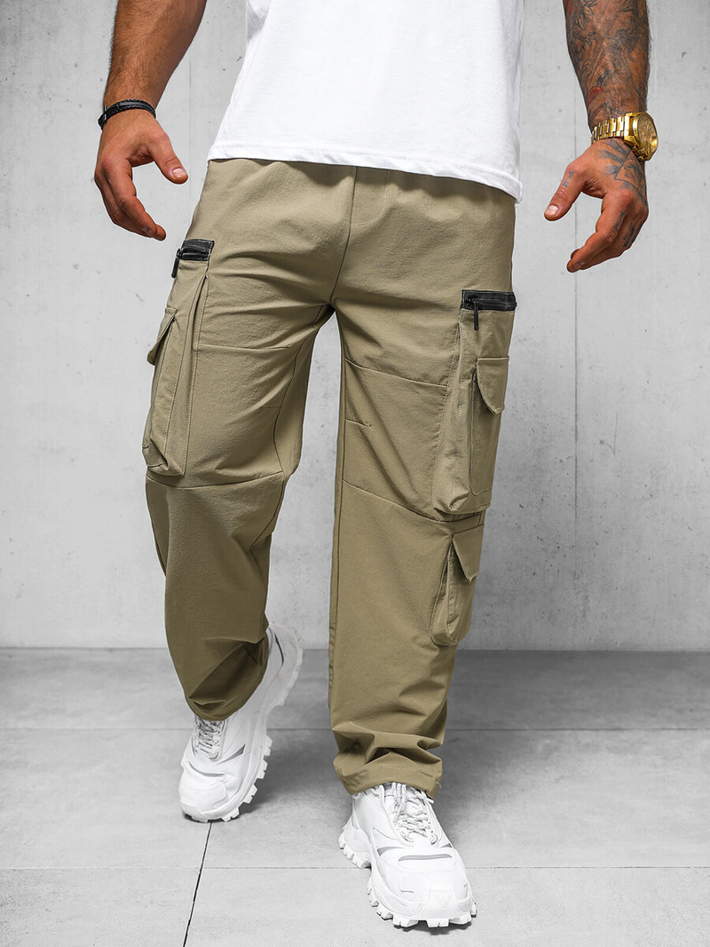 Vīriešu Bikses Sötét-Bézs OZONEE O/PS5526