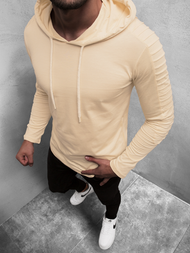 Vīriešu T-krekls ar garām piedurknēm ar kapuci smilšu OZONEE MECH/2148TZ