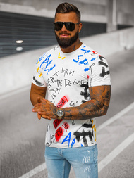 Vīriešu T-krekls Balts OZONEE JS/8T1211/1