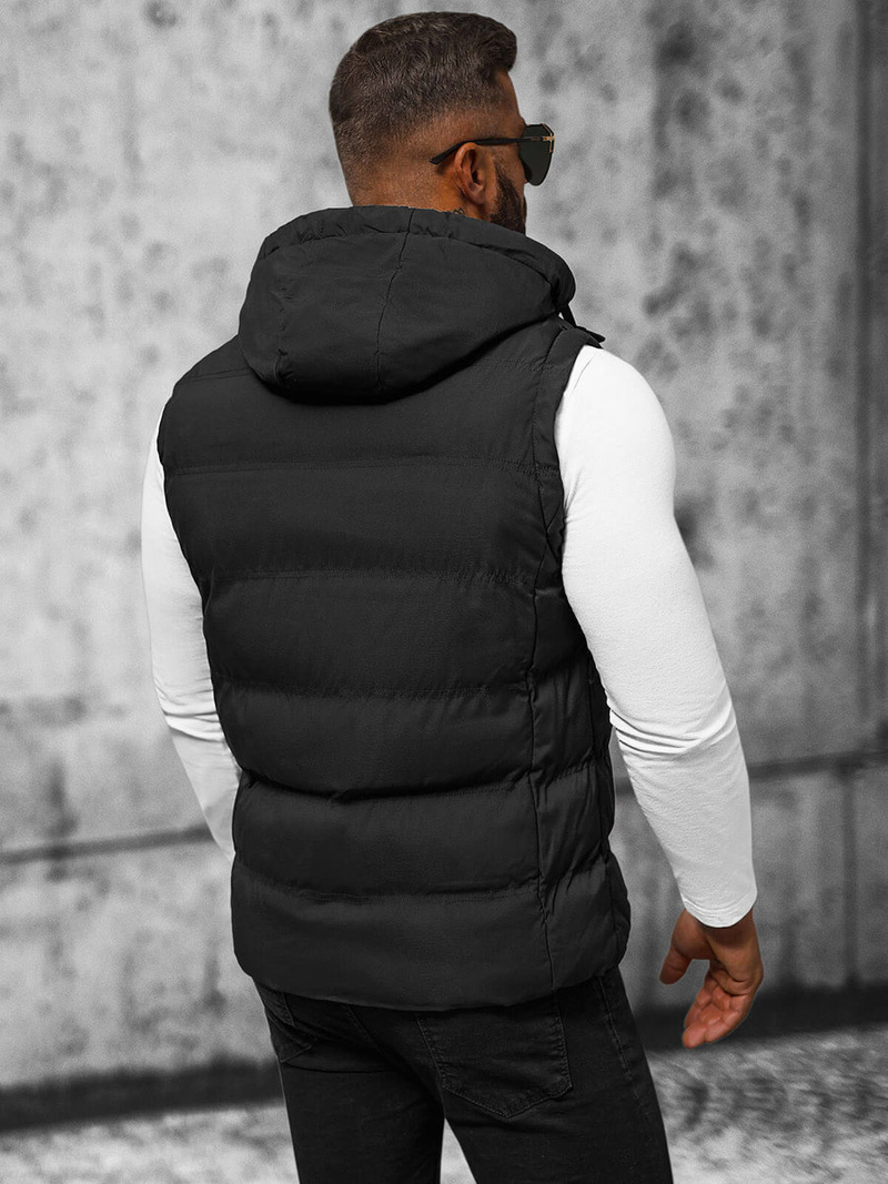 Vīriešu veste melna OZONEE JS/5M758/392Z