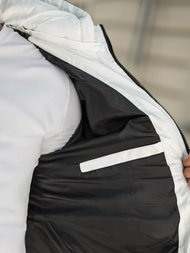 Vīriešu parka melni-balta OZONEE JS/31M5083/281