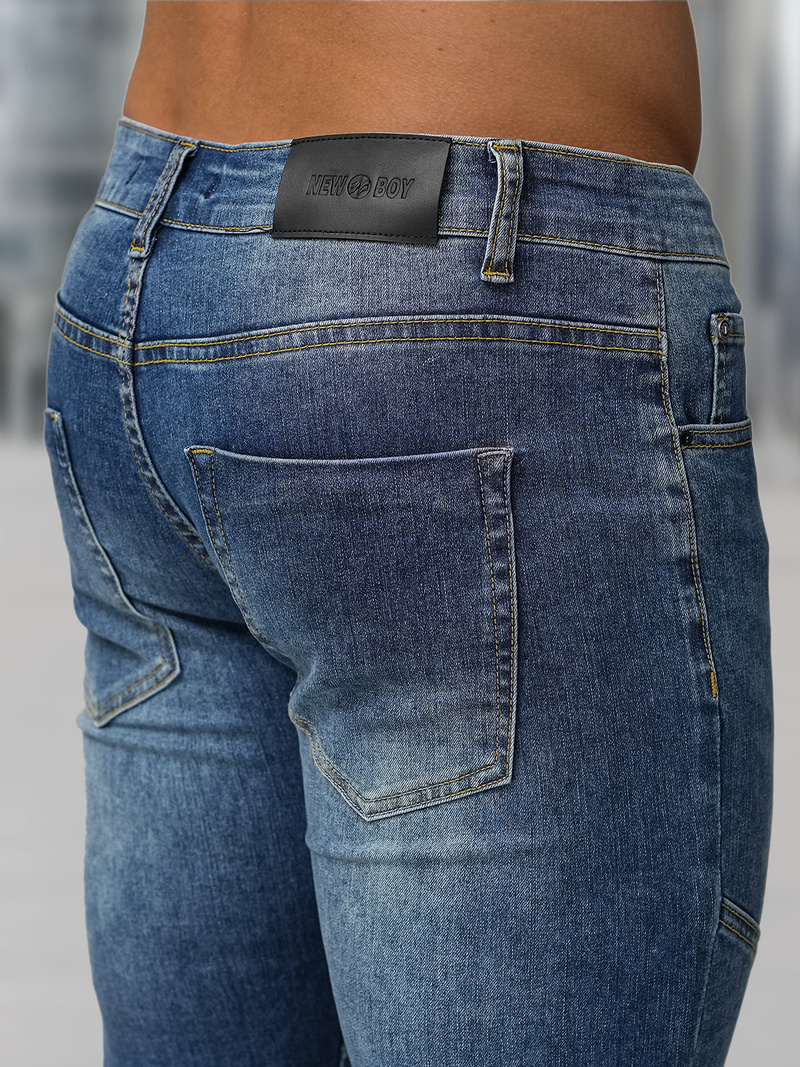 Vīriešu džinsi zili OZONEE NB/MP0082BS