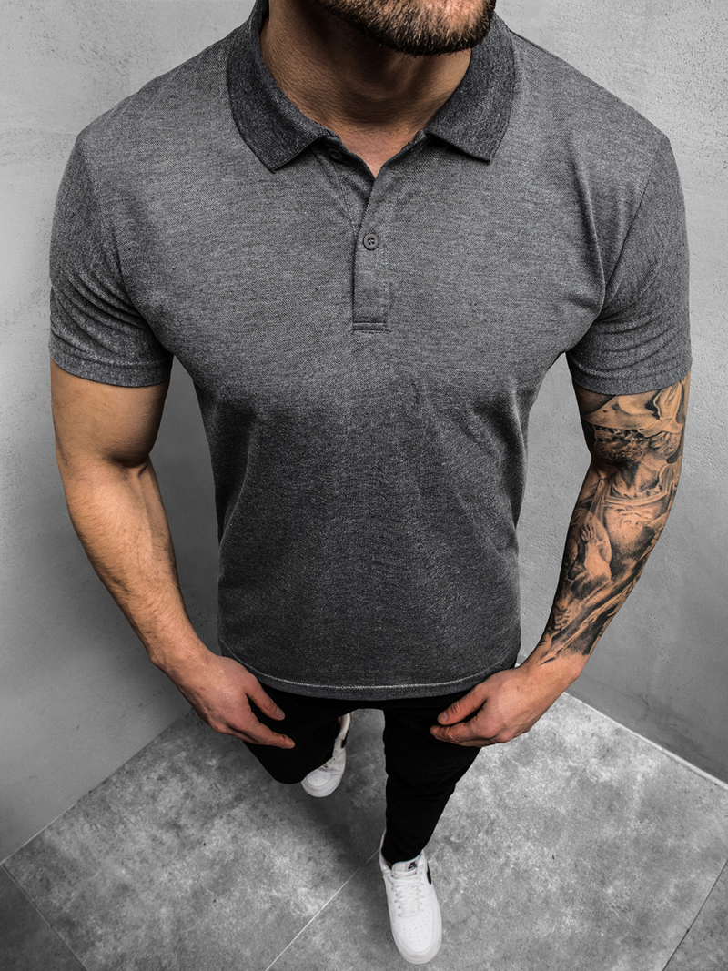 Vīriešu polo krekls grafīta OZONEE JS/GD01Z