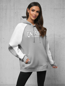 Džemperis ar kapuci pelēka OZONEE O/SWE23027