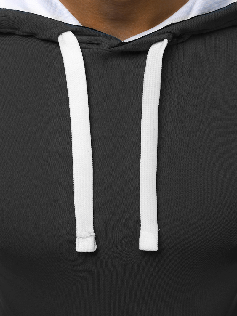 Vīriešu T-krekls ar kapuci grafīta OZONEE O/1273Z