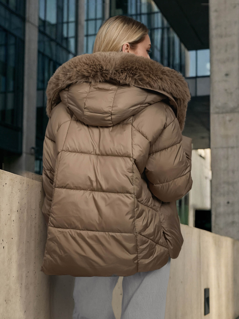 Sieviešu jaka tumši-smilšu OZONEE O/16M9179/84Z