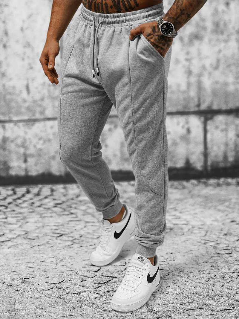 Vīriešu sporta bikses pelēkas OZONEE JS/8K183