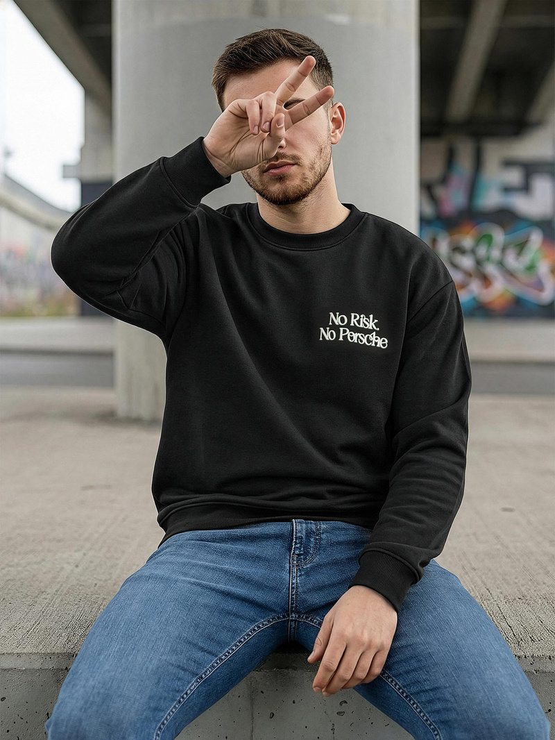 Vīriešu džemperis melns OZONEE JS/65B3918/3Z