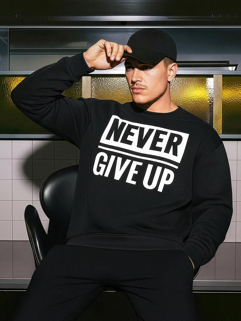 Vīriešu džemperis melns OZONEE JS/8B1769/3