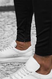 Vīriešu chino bikses melnas OZONEE DJ/550170