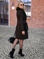 Sieviešu mētelis melns OZONEE JS/53M5200/1