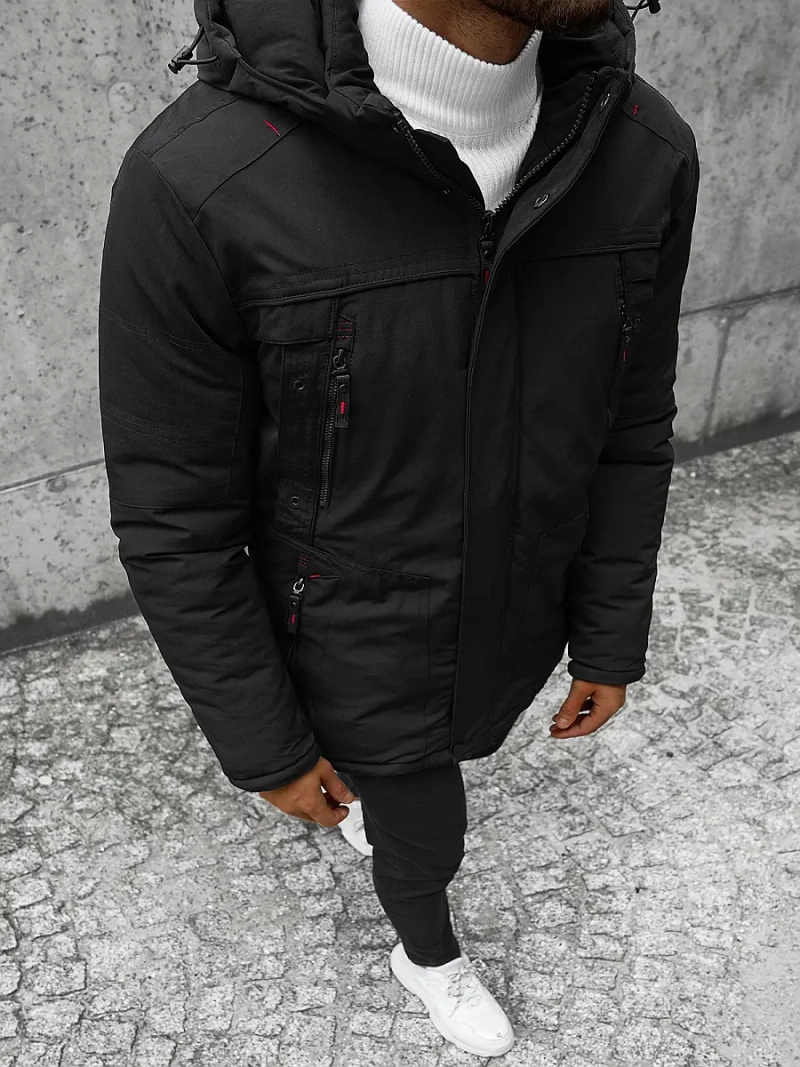 Vīriešu virsjaka melna OZONEE JS/M713/392