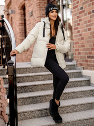 Sieviešu jaka ecru OZONEE JS/5M3251/281Z