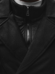 Vīriešu mētelis melns OZONEE JS/79M3143Z