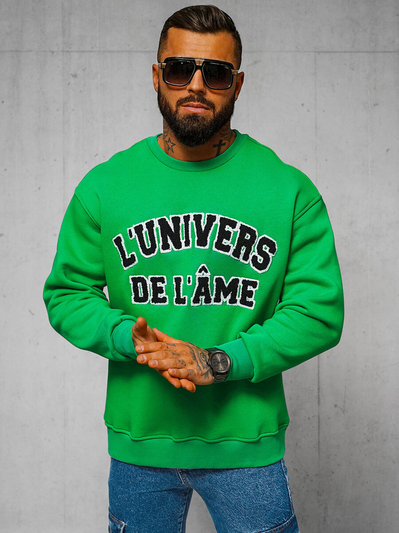 Džemperis zaļa OZONEE O/SWE23055