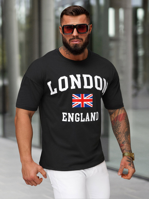 Vīriešu T-krekls Melns OZONEE JS/8B1373/3