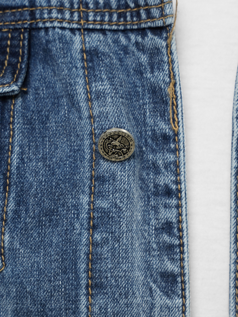 Vīriešu džinsu jaka debesu zila OZONEE NB/MJ505B