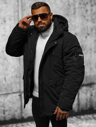 Vīriešu ziemas jaka melna OZONEE JS/5M718/392