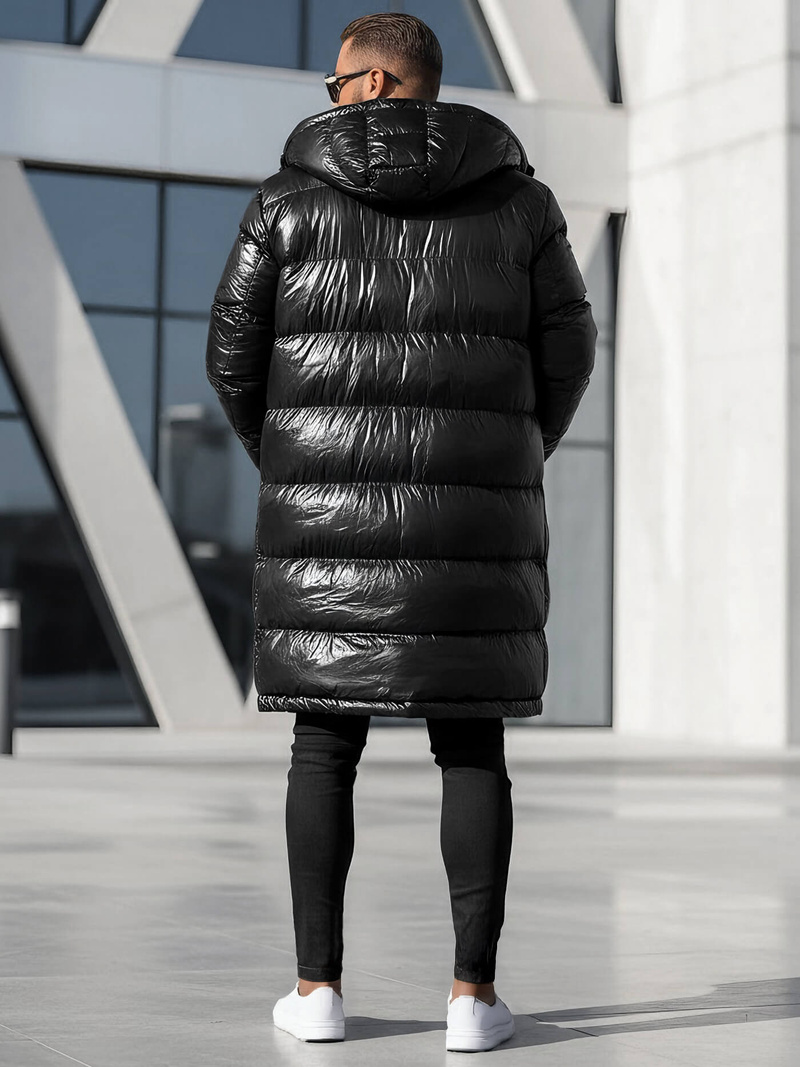 Vīriešu ziemas virsjaka melnā OZONEE O/M3205Z