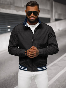 Vīriešu pārejas virsjaka melna OZONEE JS/5M3101/392Z