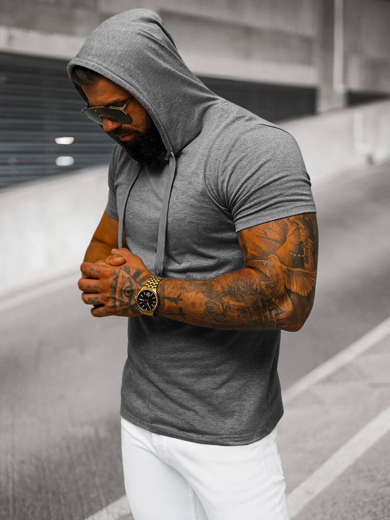 Vīriešu t-krekls grafīta OZONEE JS/8T89/5