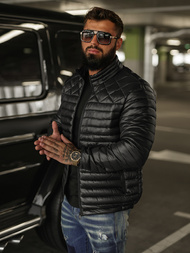 Vīriešu jaka melna OZONEE JS/16M9328/392BZ