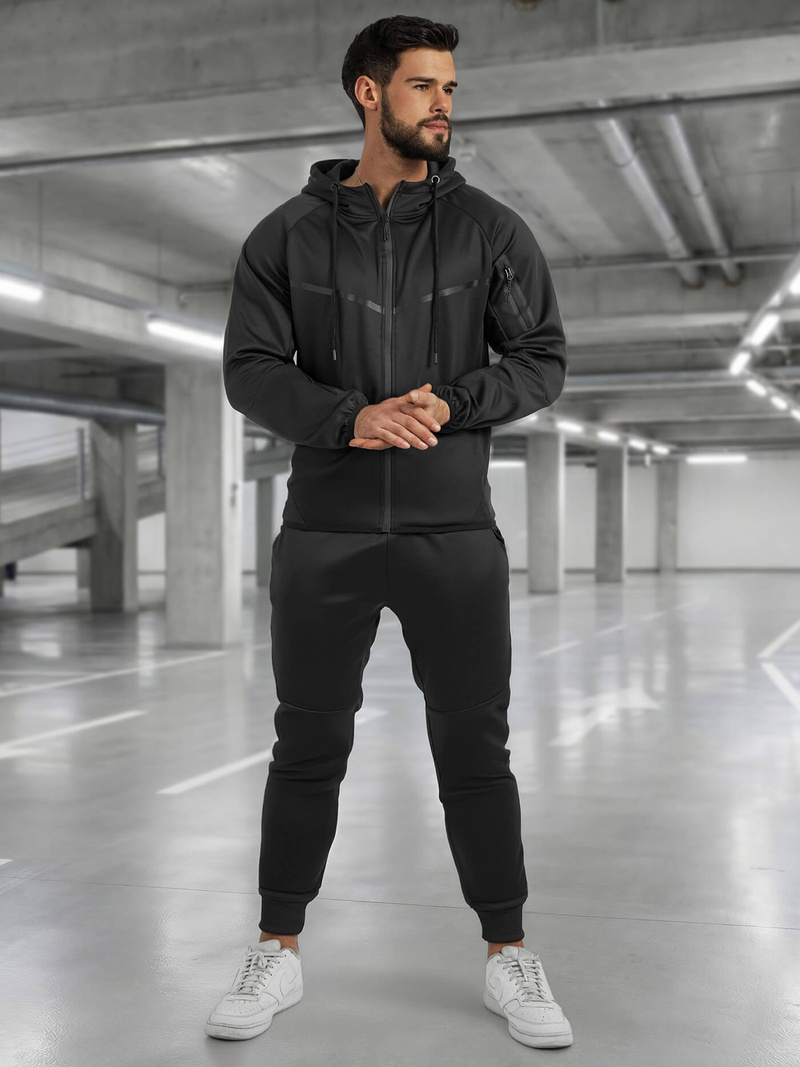 Vīriešu treniņtērps melns OZONEE JS/8C1966/3