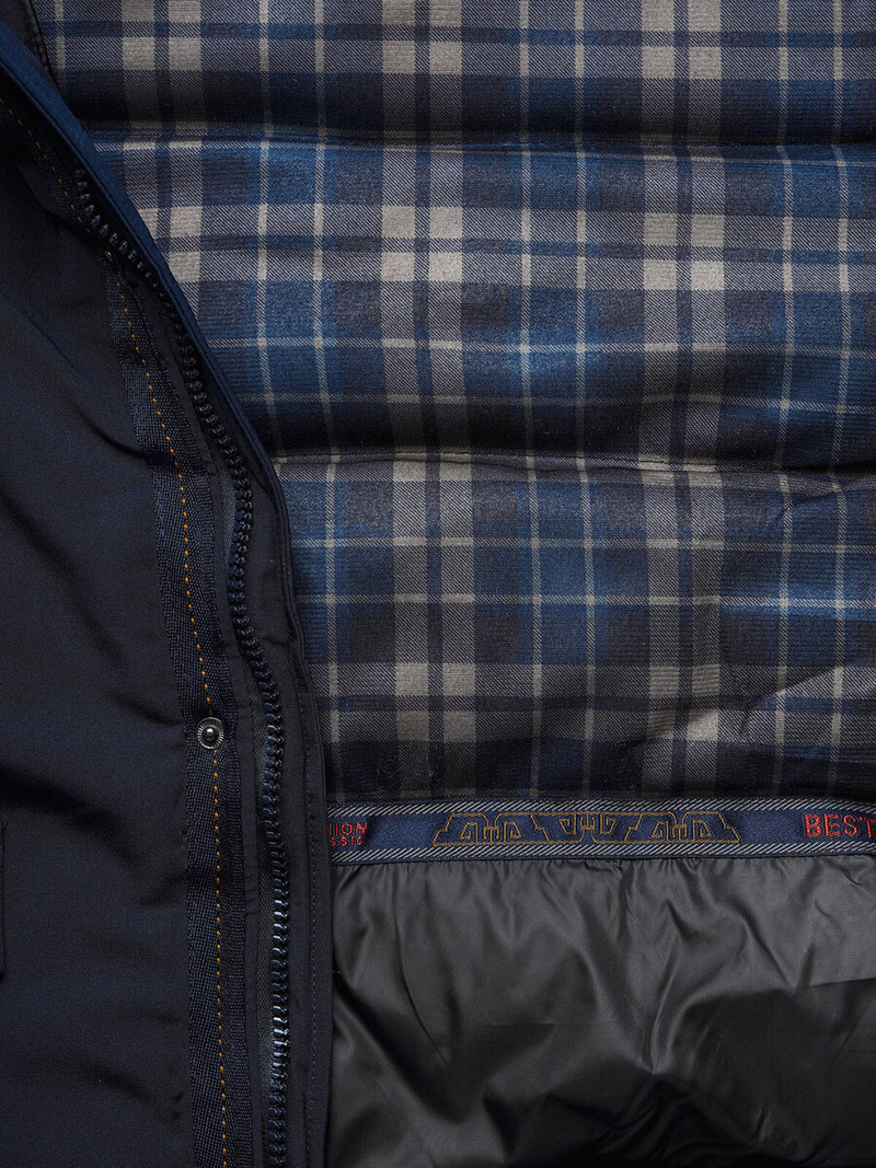 Vīriešu ziemas jaka tumši zila OZONEE JS/5M718/215