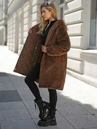 Sieviešu garā ziemas jaka šokolāde OZONEE JS/5M3352/158