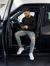 Vīriešu džinsi debesu zili OZONEE O/EM8886Z