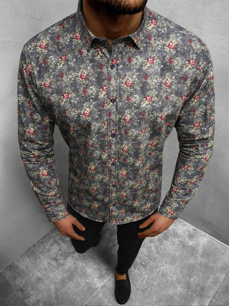 Vīriešu krekls debesu krāsains OZONEE O/2122