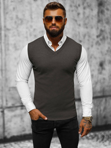 Vīriešu svīteris grafīta OZONEE NB/MM6005/3Z