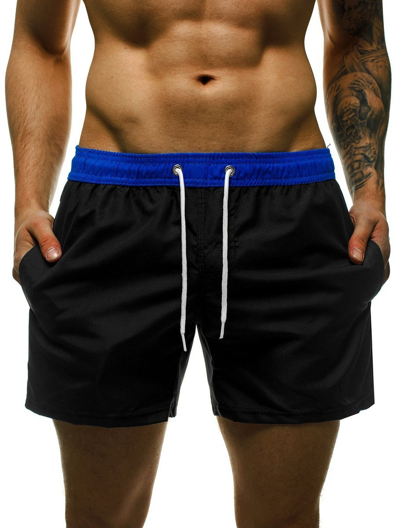 Vīriešu peldbikses melnas-debesu zilas OZONEE ST004-5