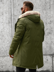 Vīriešu parka zaļa OZONEE JS/22M37/136