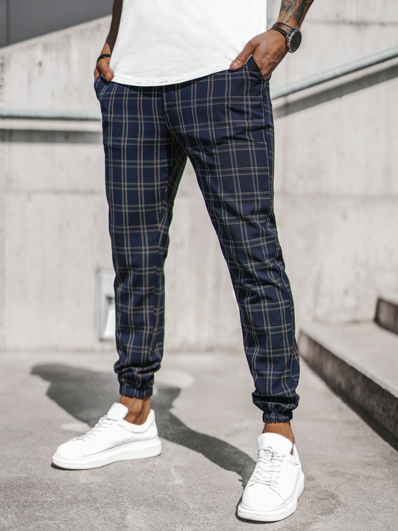 Vīriešu chino bikses tumši zili OZONEE DJ/2288/22Z