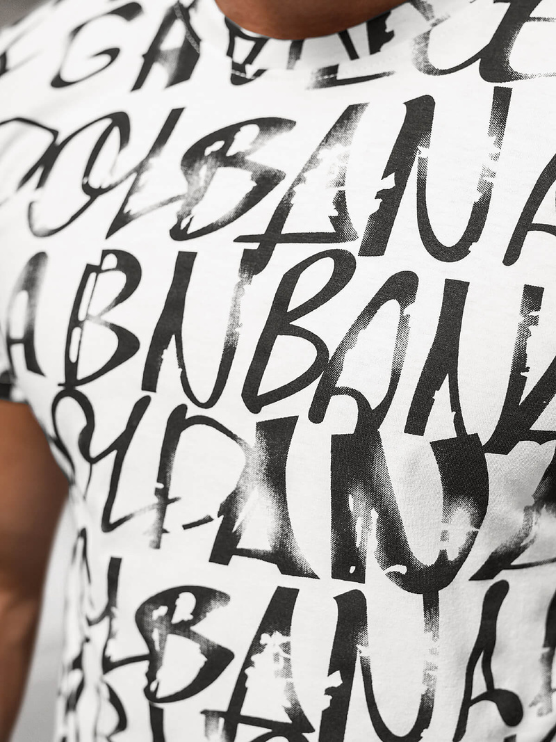 Vīriešu T-krekls Balts OZONEE JS/8T1215/1