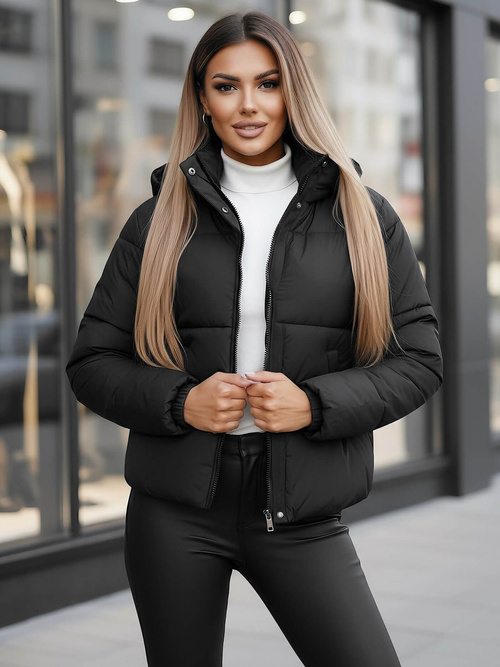 Sieviešu jaka melna OZONEE JS/16M9188/392Z