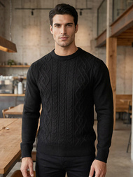 Vīriešu svīteris melns OZONEE JS/59B3610/3