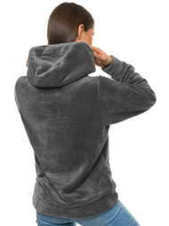 Sieviešu jaka ar kapuci tumši pelēka OZONEE JS/HH033/2