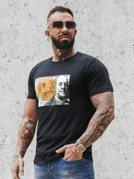 Vīriešu t-krekls melns OZONEE O/BL2260Z